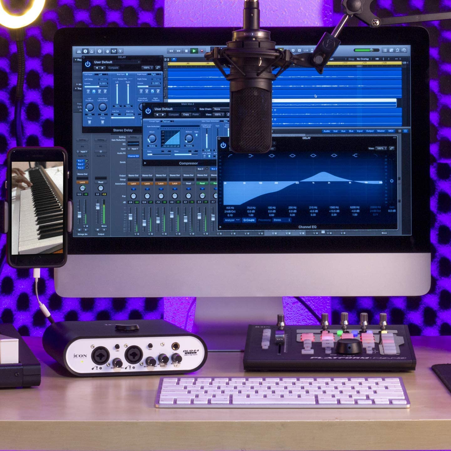 iCON Upod Pro オーディオインターフェース ICON upod pro sound card 2 mic-In/1 guitar-In,2-Out USB